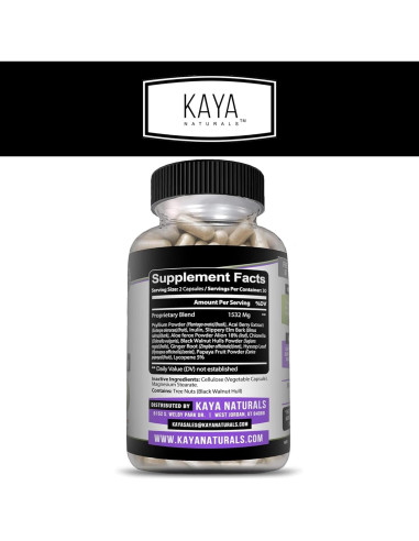 Suplemento Herbal Kaya Naturals Max Detox 1532 mg 60 Cápsulas
