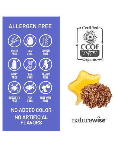 NatureWise Aceite de Semilla de Lino 1200 mg Omega 3 6 9 240 Cápsulas