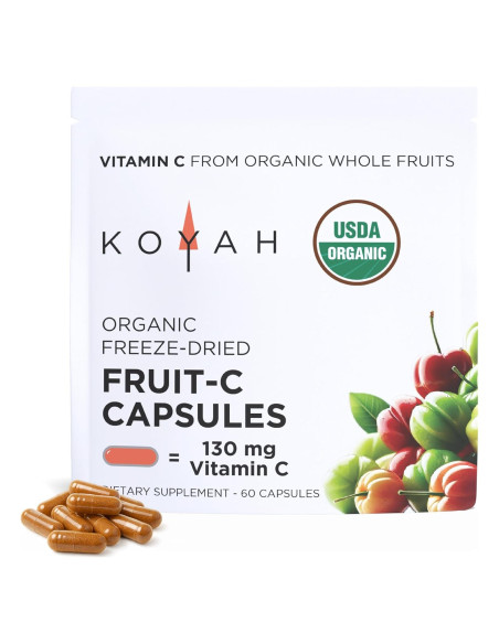 Cápsulas Orgánicas de Vitamina C KOYAH - 60 Unidades - 130 mg