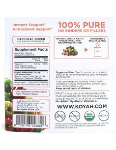 Cápsulas Orgánicas de Vitamina C KOYAH - 60 Unidades - 130 mg 2