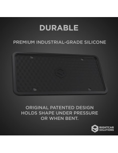 Marco de Placa de Licencia de Silicona Rightcar Solutions Negro 2