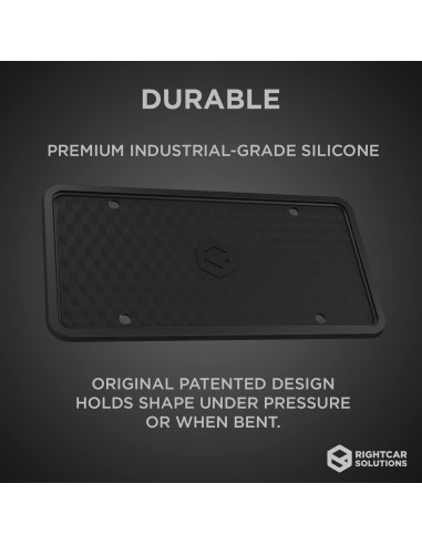 Marco de Placa de Licencia de Silicona Rightcar Solutions Negro