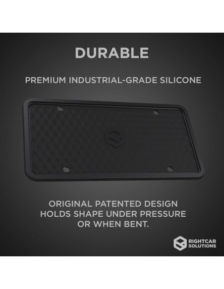 Marco de Placa de Licencia de Silicona Rightcar Solutions Negro
