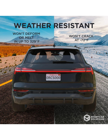 Marco de Placa de Licencia de Silicona Rightcar Solutions Negro