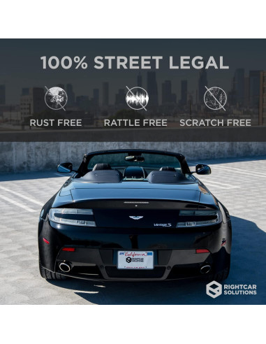 Marco de Placa de Licencia de Silicona Rightcar Solutions Negro