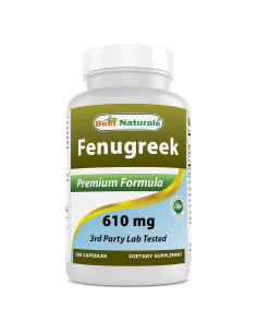 Cápsulas de Semilla de Fenogreco 610 mg - Mejores Naturales - 180 Unidades
