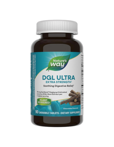 DGL Ultra Nature's Way - Alivio Digestivo Vegano - 90 Tabletas