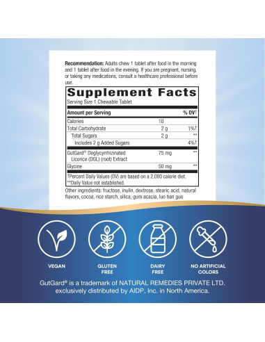 DGL Ultra Nature's Way - Alivio Digestivo Vegano - 90 Tabletas