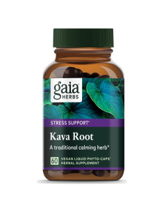 Gaia Herbs Raíz de Kava 60 Cápsulas Veganas - Relajación Natural