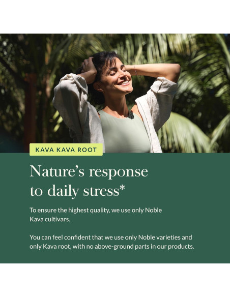 Gaia Herbs Raíz de Kava 60 Cápsulas Veganas - Relajación Natural