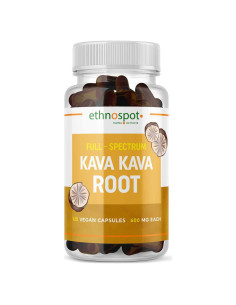 Cápsulas de Kava Kava Ethnospot - 125 Veganas 600mg