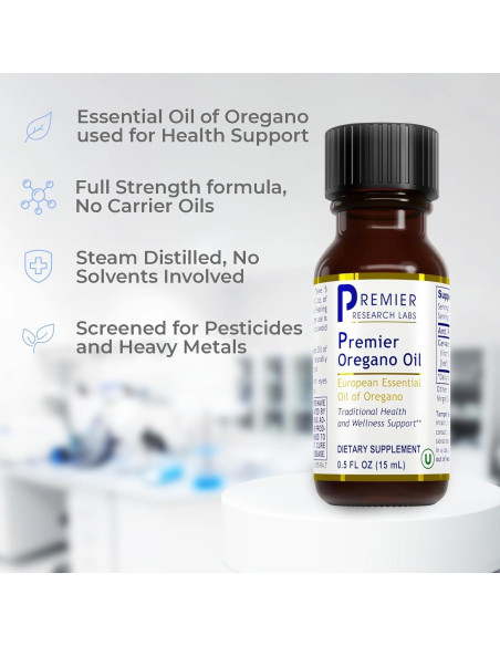 Aceite de Orégano Premier Research Labs 15 ml - Suplemento Inmunológico Aceite de Orégano Premier Research Labs 15 ml - Suplemento Inmunológico