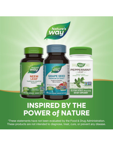 Extracto de Semilla de Uva Nature's Way 60 Cápsulas Veganas