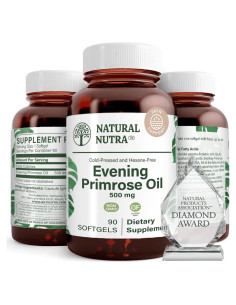 Suplemento Aceite de Onagra Natural Nutra 500 mg 90 Cápsulas