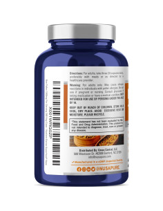 Suplemento de Polen de Abeja NusaPure 1500mg 200 Cápsulas Veganas 2