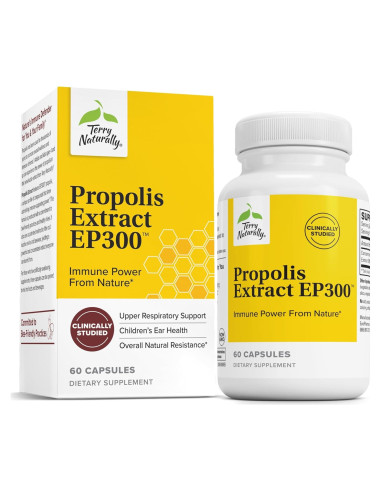 Terry Naturally Extracto de Propóleos EP300 - 60 Cápsulas Inmunidad y Respiración