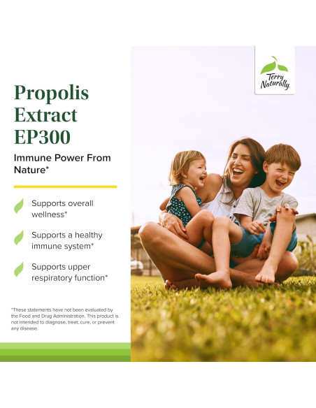 Terry Naturally Extracto de Propóleos EP300 - 60 Cápsulas Inmunidad y Respiración