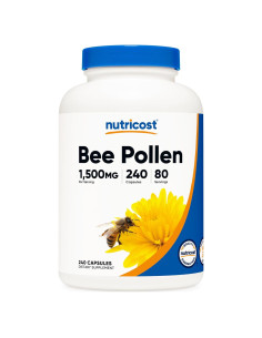 Polen de Abeja Nutricost 240 Cápsulas 1500mg Suplemento