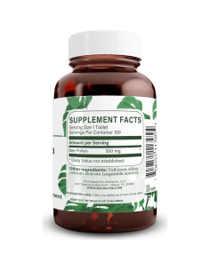 Pólen de Abeja Natural Nutra 500 mg - 100 Tabletas Suplemento 2