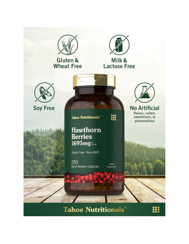 Cápsulas de Baya de Espino Tahoe Nutritionals 1695mg 250 Unidades