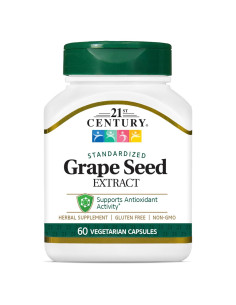 Extracto de Semilla de Uva Siglo 21 Cápsulas Veganas 60 Unidades