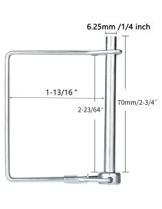 Pasador de bloqueo de eje cuadrado Comonc 6.3mm x 70mm 10 PCS 2