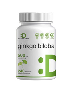 Suplemento Ginkgo Biloba 500mg DealSupplement 240 Cápsulas