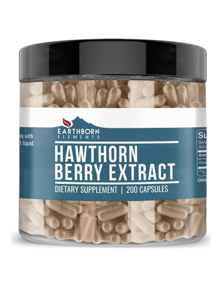 Extracto de Baya de Espino Earthborn Elements 200 Cápsulas Puras