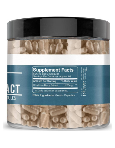 Extracto de Baya de Espino Earthborn Elements 200 Cápsulas Puras