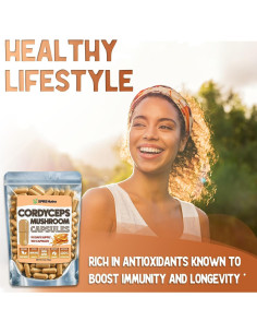 Cápsulas de Hongo Cordyceps XPRS Nutra - 180 Unidades 2