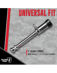 Pasadores de bloqueo BulletProof Hitches 5/8" Plata - 2 Paquete 2