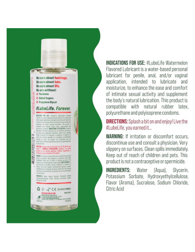 Lubricante Personal a Base de Agua Lube Life Sabor Sandía 240ml