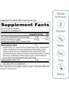 Suplemento de Órganos Nutrición Antigua Hombres 180 Cápsulas 2
