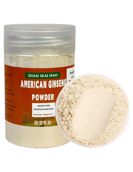 250g Polvo de Ginseng Americano Puro Sin Aditivos