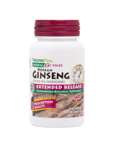 Suplemento Herbal Ginseng Coreano Natures Plus 1000 mg 30 Tabletas