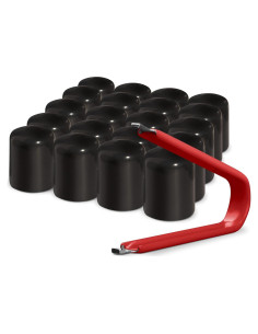 Cubiertas de Tuerca de Llantas ColorLugs Vinilo Negro 21-23 mm 25 Pzas