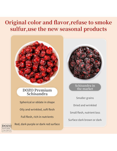 Té de Baya de Schisandra DOZO 220g - Sin Cafeína, Natural