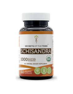 Cápsulas de Schisandra Orgánica USDA 1000 mg - 60 Unidades