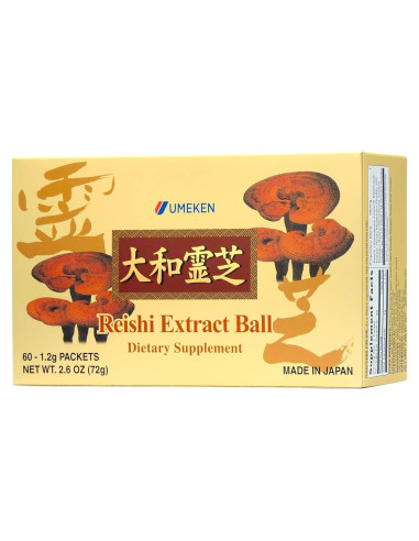 Bolas de Extracto de Hongo Reishi Umeken, 60 Paquetes, 2 Meses