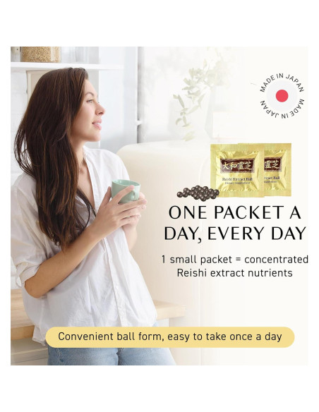 Bolas de Extracto de Hongo Reishi Umeken, 60 Paquetes, 2 Meses