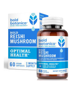 Cápsulas de Hongo Reishi Bold - 100% Orgánico - 60 Unidades