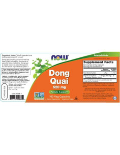 Dong Quai 520mg 100 Cápsulas Now Foods - Sin Gluten 2