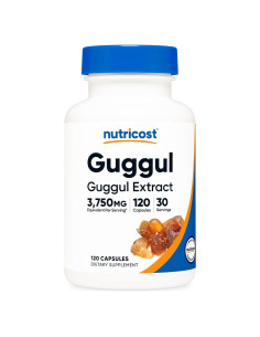 Suplemento de Guggul Nutricost 3750 mg 120 Cápsulas Veganas