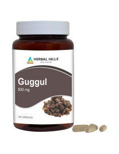 Cápsulas de Guggul Herbal Hills 1000mg 120 Unidades