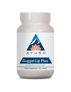 Suplemento Metabólico Ayush Herbs Guggal-Lip Plus - 90 Tabletas Vegetarianas
