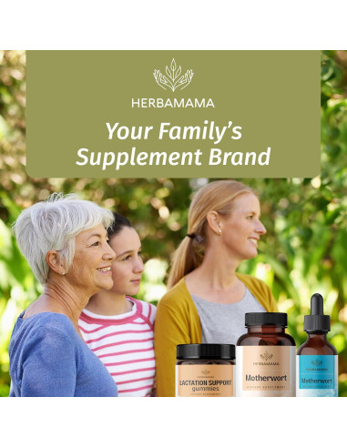 Cápsulas de Motherwort Herbamama 1200mg - 100 unidades