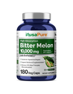 Extracto de Melón Amargo NusaPure 10,000 mg 180 Cápsulas Veganas