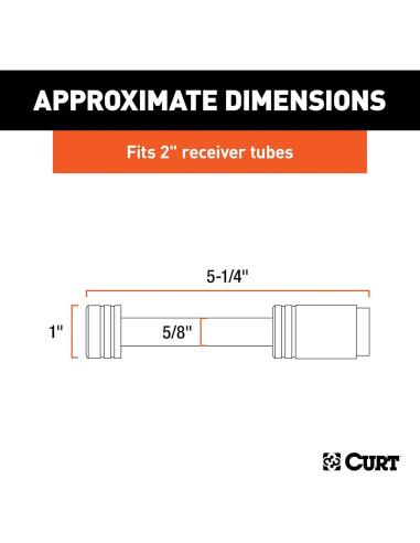 Candado de Enganche CURT 23518 para Remolque 5/8" (1.59 cm)