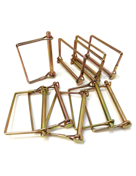 10 Pasadores de Bloqueo ZOROLE 1/4" Galvanizados para Remolque