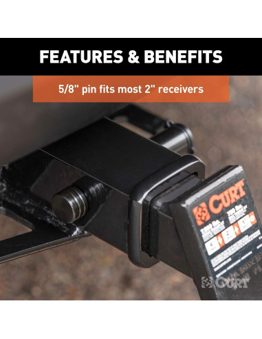 Candado de Enganche CURT 23518 para Remolque 5/8" (1.59 cm)